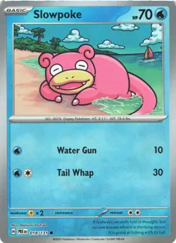 SLOWPOKE (MASTER BALL PATTERN) 018/131 COMMON PRISMATIC EVOLUTIONS POKEMON NM/M - Image 2