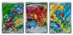 Pokemon First Partner Illustration Collection Series 1 KANTO Gen 1 Starters Set - Image 1