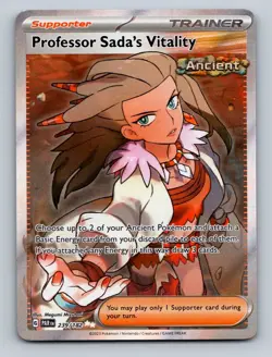 Pokemon TCG Professor Sada's Vitality Holo Ultra Rare SV04: Paradox Rift 239/182 - Image 1
