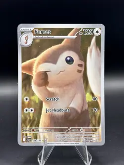 Pokemon TCG Furret Journey Together 168/159 Illustration Rare - Image 1