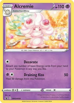 NM-Mint, English - 1 x Pokemon Alcremie - SWSH058 - Promo Sword and Shield Promo - Image 1
