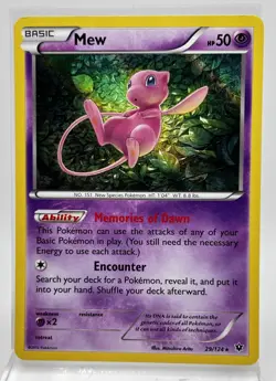 Mew 29/124 Holo Pokemon Card Fates Collide 2016 LP - Image 1