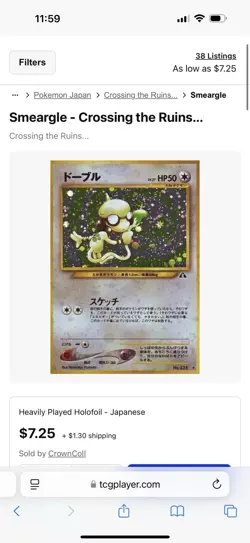 Smeargle Vintage Holo #235 Neo 2 Discovery - Japanese Pokemon Card - 2000 - Image 4