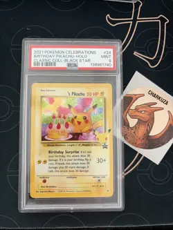 Pokemon Pikachu TCG Holo Rare Birthday Celebrations Card #24 - Image 1
