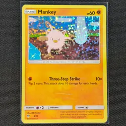 Mankey - 8/12 - Confetti Holo - McDonald's Promos 2019 - Pokemon Card - HP - Image 1