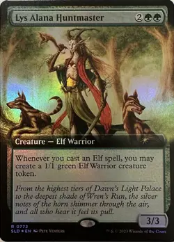 1 x Lys Alana Huntmaster (0772) - Foil - Extended Art - Secret Lair - NM-Mint - - Image 1