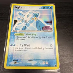 POKEMON EX HOLON PHANTOMS (DELTA SPECIES) REVERSE HOLO REGICE STAMPED 27/110 - Image 1