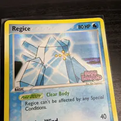 POKEMON EX HOLON PHANTOMS (DELTA SPECIES) REVERSE HOLO REGICE STAMPED 27/110 - Image 2