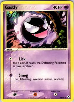 Gastly 52/92 Legend Maker Pokemon TCG LP Normal - Image 1