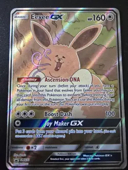 Pokemon TCG Eevee GX SM233 Full Art Black Star Promo Sun & Moon - Image 1