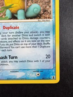 2005 POKEMON DITTO (SQUIRTLE) EX DELTA SPECIES 40/113 NON-HOLO REGULAR - Image 5