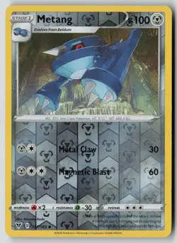 Metang 117/185 Uncommon Vivid Voltage Pokemon Reverse Holo NM - Image 1