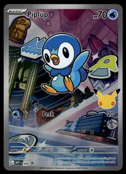POKEMON PIPLUP ME: MEGA EVOLUTION PROMO 042 HOLO P NM/M - Image 1