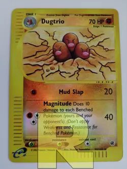 Dugtrio ® Expedition 44/165 ® Reverse Holo Foil ® Pokemon ® Inglese ® Good+ - Image 1