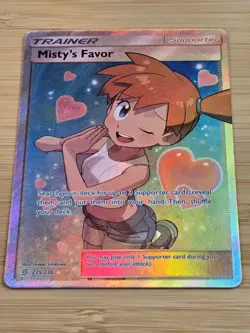 Misty's Favor 235/236 Pokemon TCG NM, Unified Minds Sun & Moon Full Art - Image 1