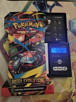 (VERY HEAVY) 32.82g Pokemon TCG Mega Evolution Sleeved Booster Pack (SEALED)✅ - Image 1