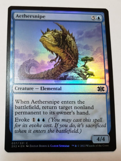 MTG Aethersnipe 037 2X2 Double Masters 2022 Foil Common NM x1 - Image 1
