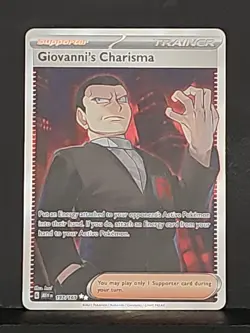 2023 Pokemon Scarlet and Violet 151 #197 Giovanni's Charisma UR - Image 1