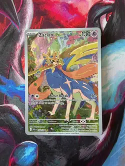 Pokemon TCG Zacian 100/094 | Phantasmal Flames | NM | Illustration Rare - Image 1