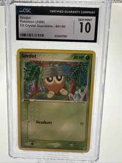 *Seedot Pokemon 2006 EX Crystal Guardians 60/100 CGC 10 GEM MINT* - Image 1