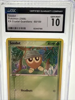 *Seedot Pokemon 2006 EX Crystal Guardians 60/100 CGC 10 GEM MINT* - Image 2