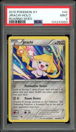 Pokemon Jirachi Roaring Skies Holo Rare #42/108 PSA 9 - Image 1