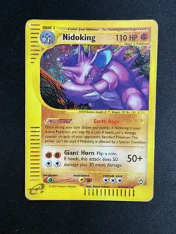Pokemon NIdoking H18/H32 Aquapolis Rare Holo Unlimited Wizards ENG Vintage Cards - Image 1