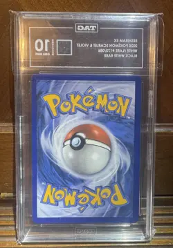 2025 Pokemon Reshiram Ex White Flare Black White Rare #173/086 TAG 10 GEM MINT - Image 2