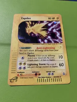 Pokemon TCG Zapdos Rare Holo H32/H32 Aquapolis E-Card MP Condition WOTC 2002 - Image 4