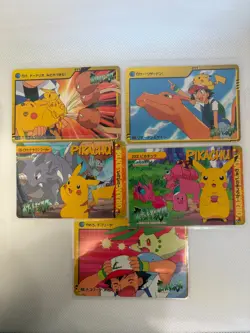 Pokemon Bandai Carddass Anime Collection Japanese: Pikachu, Charizard, Chikorita - Image 1