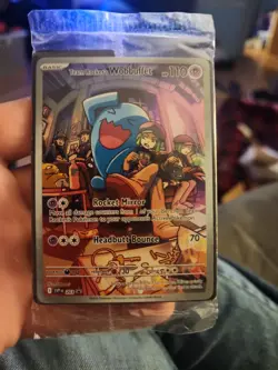 Pokemon TCG Destined Rivals Team Rockets Wobbuffet Promo Card 203 SEALED - Image 1