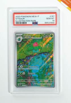 Pokemon PSA 10 Ivysaur #167 MEW IT Illuistration Rare 2023 Italiano - Image 1