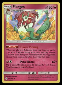 Florges 152/236 Holo Rare Cosmic Eclipse Pokemon Holo Near Mint - Image 1