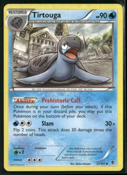 Tirtouga 27/101 Uncommon Plasma Blast Pokemon Heavily Played - Image 1