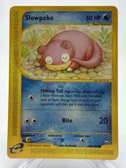Pokemon Slowpoke 108/147 Aquapolis Common Non-Holo E-Reader 2002 TCG - Image 1