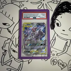 2019 POKEMON SM BLACK STAR PROMO #SM191 FULL ART/MEWTWO & MEW GX PSA 9 - Image 2