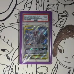 2019 POKEMON SM BLACK STAR PROMO #SM191 FULL ART/MEWTWO & MEW GX PSA 9 - Image 4