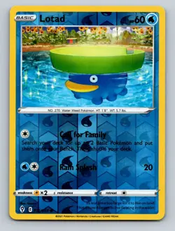 Lotad 032/203 Common Evolving Skies Pokemon Reverse Holo NM - Image 1