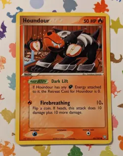 Pokemon TCG Houndour 60/109 Team Rocket Returns English Non Holo 2004 Komiya - Image 1