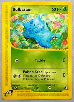 Pokemon Bulbasaur #94/165 Non-Holo - 2002 Expedition Base Set - LP to NM Cond. - Image 1