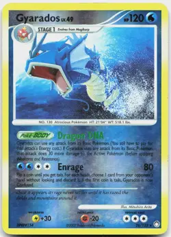 Gyarados 26/123 Rare Mysterious Treasures Pokemon Reverse Holo Moderately Played - Image 1
