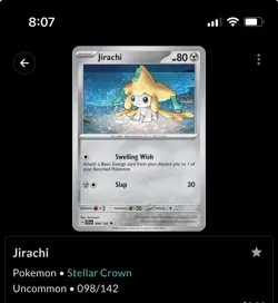 Jirachi Pokemon Card 098/162 - Stellar Crown - Image 4