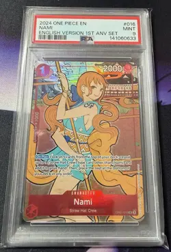 Nami OP01-016 One Piece English Version 1st Anniversary Set PSA 9 - Image 1