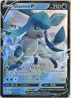 Pokemon Black Star Promo Glaceon V #SWSH196 Holo - Image 1