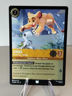 Carte LORCANA FR - Chapitre 11 23/204 Simba - ✨FOIL✨Neuf - Image 1