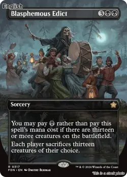 Blasphemous Edict (Borderless) EN [FDN - 317] - NM TCG MTG - Image 1