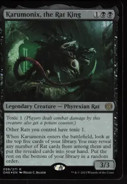 Karumonix, the Rat King R Phyrexia: All Will Be One 98 NM Foil - Image 1