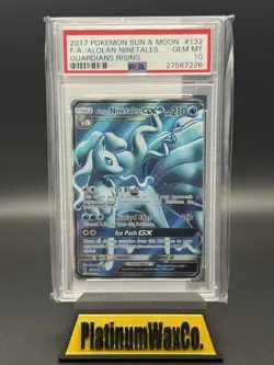 2017 Pokemon Sun & Moon F.A/Alolan Ninetails Guardians Rising GEM MT 10 - Image 1