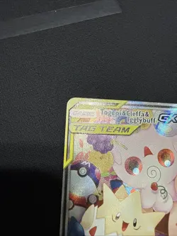 Togepi & Cleffa & Igglybuff GX Ultra Rare Full Art TAG TEAM Pokemon Card 143A - Image 2