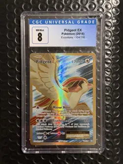 Pidgeot EX - 104/108 Full Art Holo Ultra Rare - Pokemon Evolutions 2016 - CGC 8 - Image 3